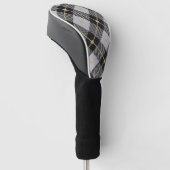 Couvre-club De Golf Lumberjack Black Gris Plaid Motif (Incliné)