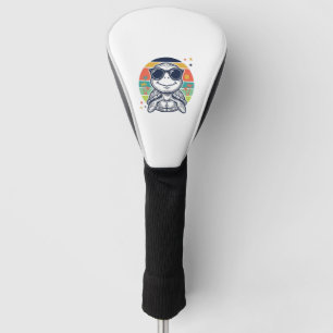 Couvre-club De Golf Lunettes de soleil tortue tropicale vintage Beach