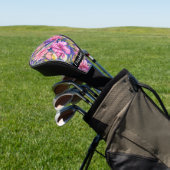 Couvre-club De Golf Lush Pink and Purple Flowers Personalized (In Situ)