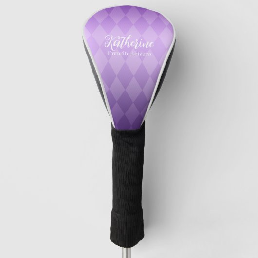 Couvre-club De Golf Luxe géométrique Rhombus violet (Devant)
