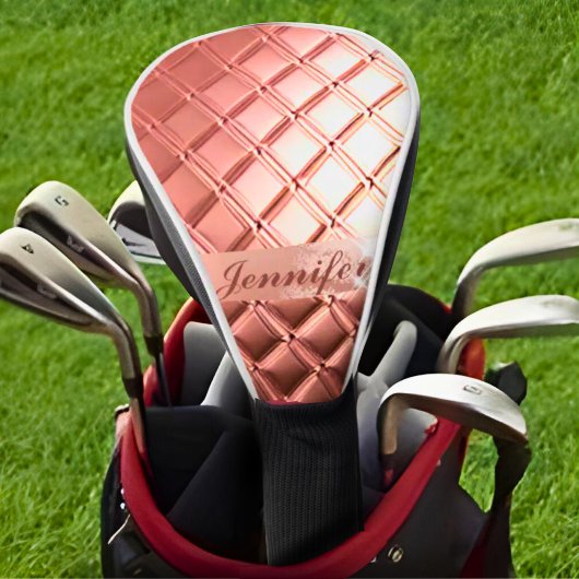 Couvre-club De Golf Luxe Rose Gold Parties scintillant Custom Ajouter 
