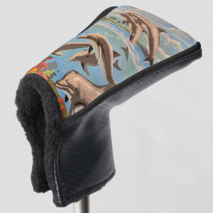 Couvre-club De Golf Main Painted by Number   Dolphins  