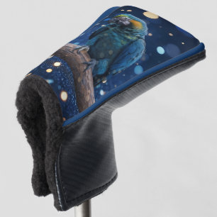 Couvre-club De Golf Majesté Bleue : La Macaw Bleue Sur Dreamy Blue Bok