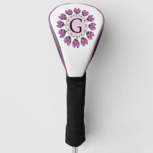 Couvre-club De Golf Majuscule G monogramme floral