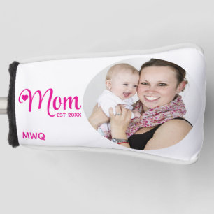 Couvre-club De Golf Maman a établi le monogramme photo cadeau pour les