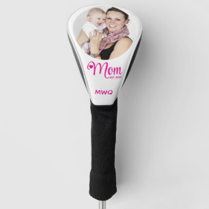 Couvre-club De Golf Maman a établi le monogramme photo cadeau pour mèr