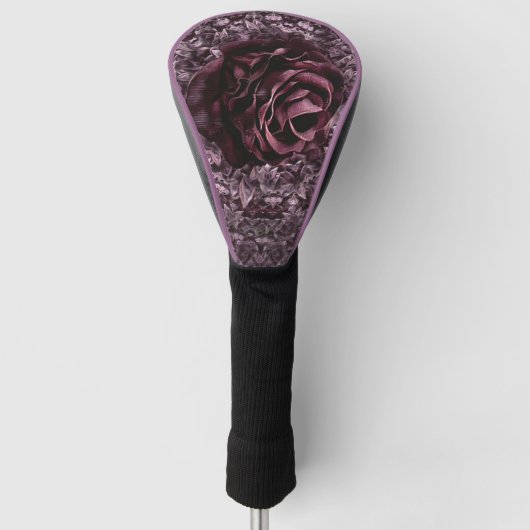 Couvre-club De Golf Mandala de rose (Devant)