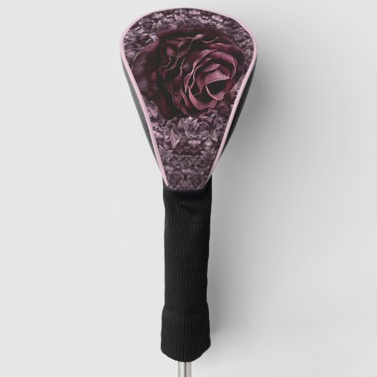 Couvre-club De Golf Mandala de rose  (Devant)