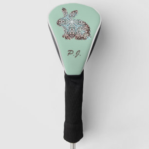Couvre-club De Golf Mandala Rabbit Chocolat et Blues Golf Head Cover