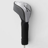 Couvre-club De Golf Marbre d'argent Parties scintillant d'argent Monog (Incliné)