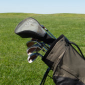 Couvre-club De Golf Marbre gris avec Veine or initial (In Situ)