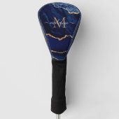 Couvre-club De Golf Marine Blue Gold Votre nom Golf Head Cover (Devant)