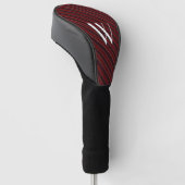 Couvre-club De Golf Maroon Stripe Initial (Incliné)