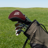 Couvre-club De Golf Maroon Stripe Initial (In Situ)