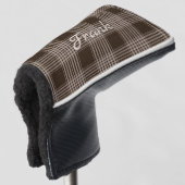 Couvre-club De Golf Masculine Brown et beige Plaid (Devant 3/4)