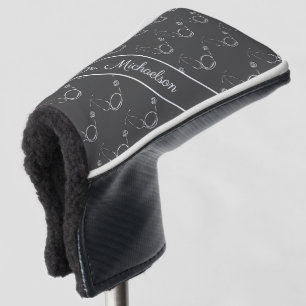 Couvre-club De Golf Médecin Médicale Stethoscope Motif Médecin Grey