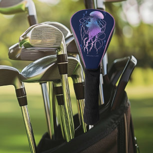 Couvre-club De Golf Méduse Éthérée Violet Bleu