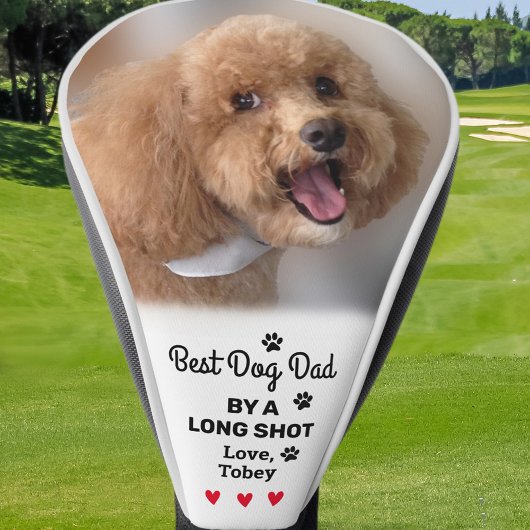 Couvre-club De Golf Meilleur Chien Papa Long Shot Nom Photo Custom Gol