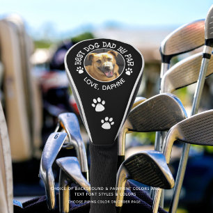 Couvre-club De Golf MEILLEUR CHIEN PAPA PAR Photo Pawprints Couleur pe
