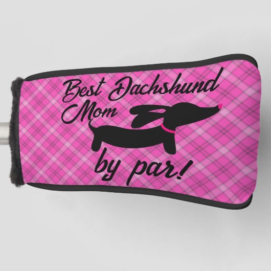 Couvre-club De Golf Meilleur Dachshund Maman par Par Plaid Putter Head (Devant)
