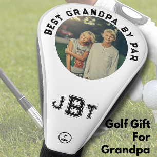 Couvre-club De Golf Meilleur Grand-Père Par Monogramme Photo Housse de