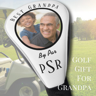 Couvre-club De Golf Meilleur Grand-Père Par Monogramme Photo Housse de