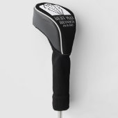 Couvre-club De Golf Meilleur Homme Noir Élégant Moderne Cadeaux de Nom (Incliné)