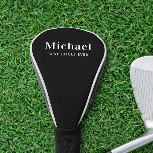 Couvre-club De Golf Meilleur Oncle jamais Monogramme noir