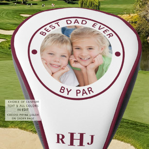 Couvre-club De Golf MEILLEUR PAPA JAMAIS PAR PAR Photo Monogram Burgun