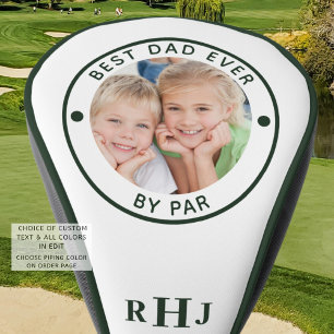 Couvre-club De Golf MEILLEUR PAPA JAMAIS PAR PAR Photo Monogram Green