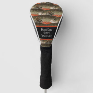 Couvre-club De Golf Meilleur papa jamais rouille noire Pêche à la mouc