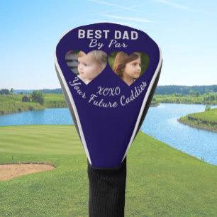 Couvre-club De Golf Meilleur Papa Par Par 2 Enfants Photo Collage Golf