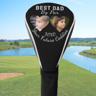 Couvre-club De Golf Meilleur Papa Par Par 2 Enfants Photo Collage Golf