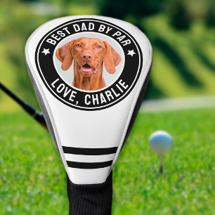 Couvre-club De Golf Meilleur papa par Par Custom Pet Dog Photo Black &