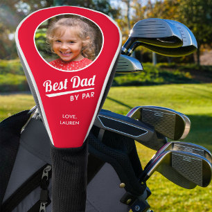 Couvre-club De Golf Meilleur papa Par Par Enfant Nom de la photo Rouge