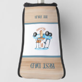 Couvre-club De Golf Meilleur papa par Par Golf Panier Monogramme Nom P (Tourné à 90°)