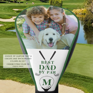 Couvre-club De Golf MEILLEUR PAPA PAR PAR Photo Monogram Green