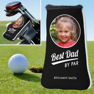 Couvre-club De Golf Meilleur papa par Par Photo Personnalisée Black Pu
