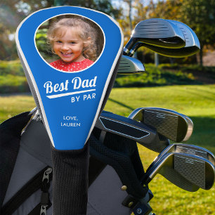Couvre-club De Golf Meilleur Papa Par Personalisé Photo Bleu