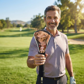 Couvre-club De Golf Meilleur Papa Par Photo de Chien