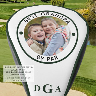 Couvre-club De Golf MEILLEUR PAPA PAR Photo Monogramme Initiales Vert