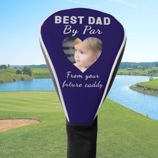 Couvre-club De Golf Meilleur papa Personnalisé Enfants Photo Bleu Pers