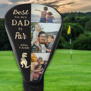 Couvre-club De Golf Meilleur Papa Tee Rex Par Collage Photo 3