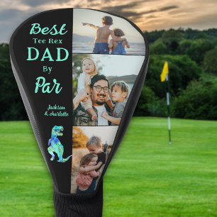 Couvre-club De Golf Meilleur Papa Tee Rex Par Collage Photo 3
