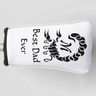 Couvre-club De Golf Meilleur père jamais noir Scorpion Monogramme