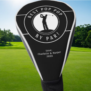 Couvre-club De Golf Meilleur Pop Pop par l'élégant golfeur noir et bla