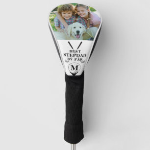 Couvre-club De Golf MEILLEUR STEPDAD PAR PAR Photo Monogramme noir bla