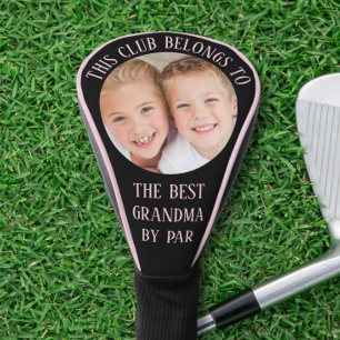 Couvre-club De Golf Meilleure grand-mère par photo rose noir