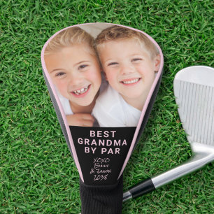 Couvre-club De Golf Meilleure grand-mère par photo rose noir