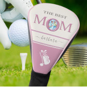 Couvre-club De Golf Meilleure Maman Photo Stylish Pink Lavender Lettre